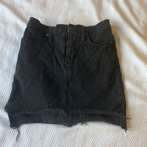 MADEWELL SIZE 23 Black Mini Denim Skirt